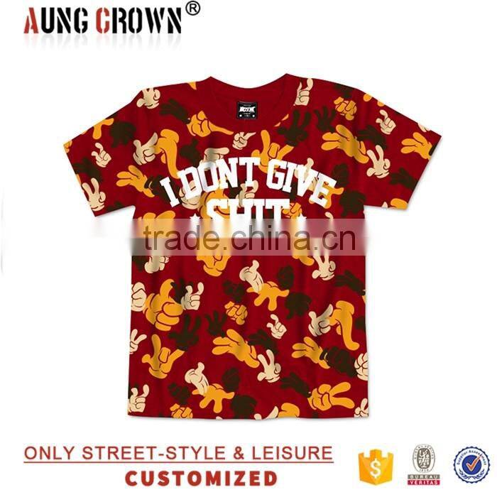 Short Sleeve Customized Breathable T Shirts Fashion DIY Printed Design Print