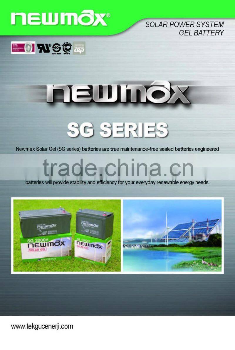 Newmax 12V 200Ah Solar Gel Battery- Deep Cycle solimax SG2000H