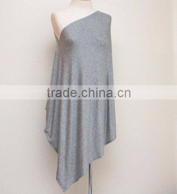 light grey mondel spandex super soft baby car seat nursing top wear