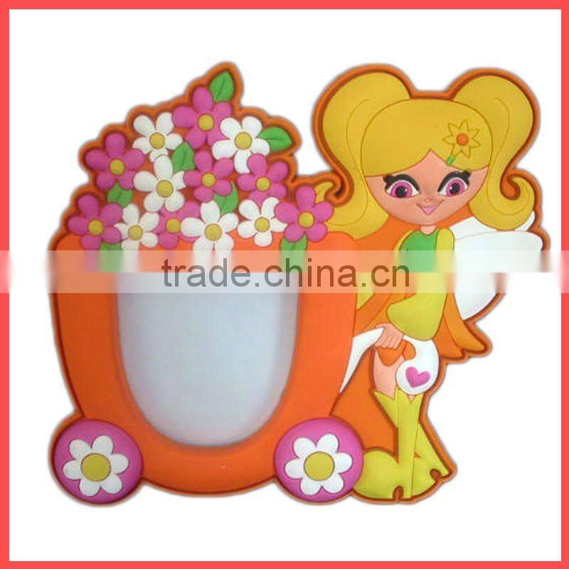 soft pvc cartoon picture frame for kid's gift
