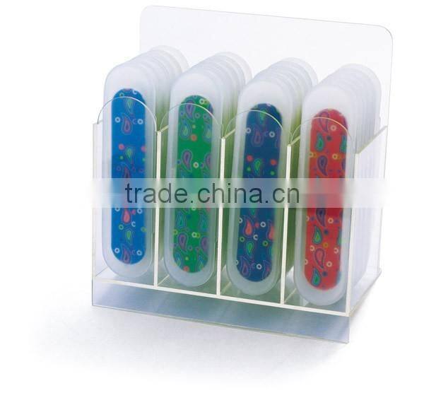 Cheap beauty care personalized abrasive nail file with display case