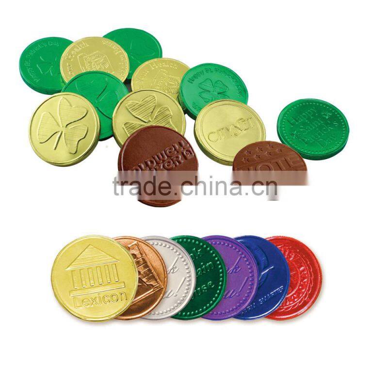 foil gold coin chocolate compressed candy