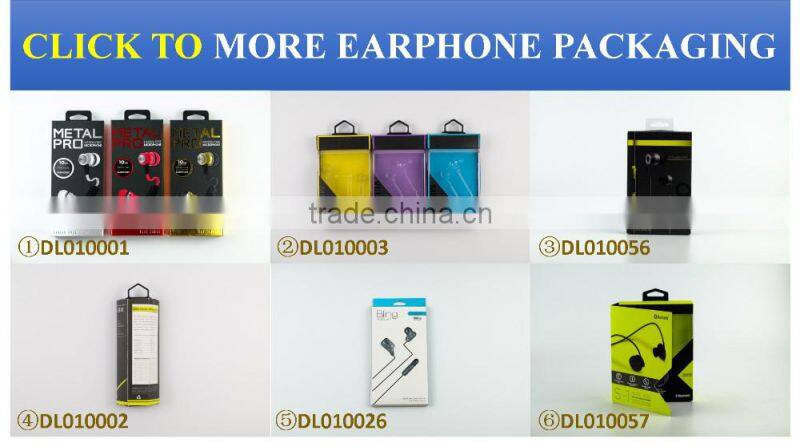hanging earphone packaging box with blister