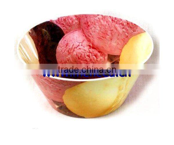 taper shape pink color plastic bowl melamine tableware