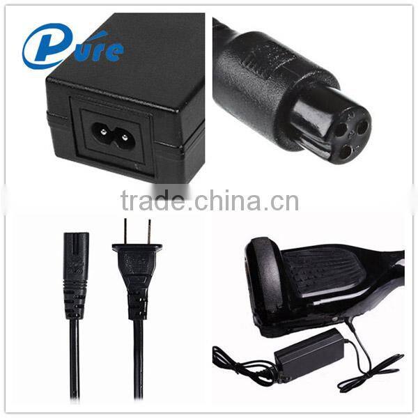charger with fuse 42v 2a ac dc power supply for electic mobility scooter with UL,CE,CB,FCC,CUL approved