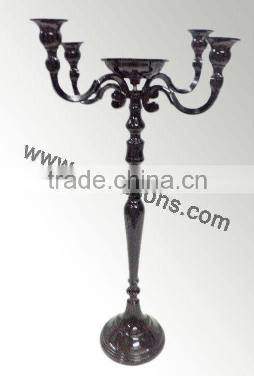 Jet Black Candelabra For party Used And Weddings Decorations