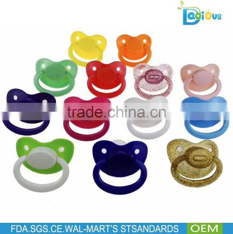 The Best selling Glittery color Dummy Pacifier Large for Adult Baby