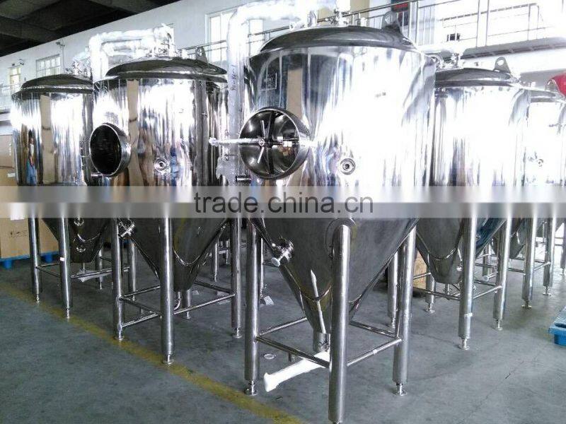 Conical stainless steel beer fermenter for laboratory