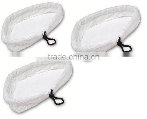 White steam mop pad