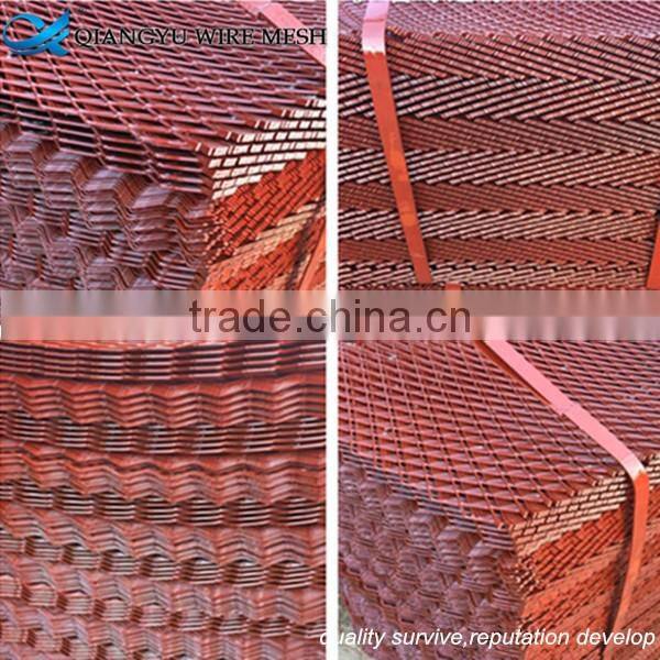 outdoor green color anti dazzle expanded metal mesh fence