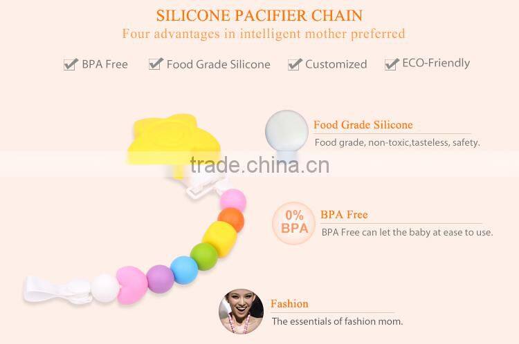 New Arrived Wood And Metal Pacifier Clip Baby Paicifer Holder Clip