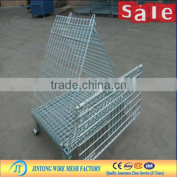 heavy duty foldable Collapsible warehouse wire mesh basket