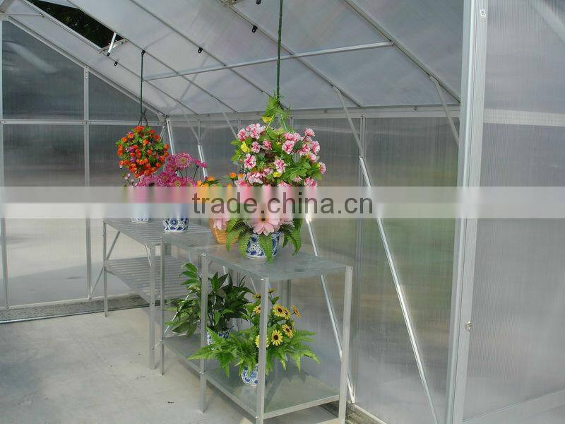 garden used aluminum frame greenhouse with 6mm polycarbonate sheet HX66126-5