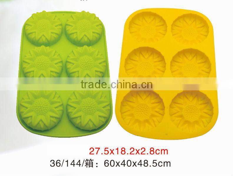 12 cup round shape silicone cake baking tools