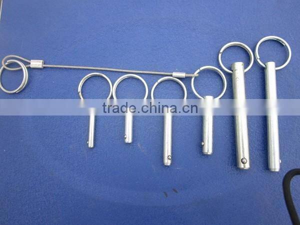 hardware zinc nickle plated or stainless safety lock linch pin o ring