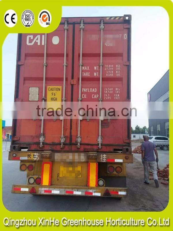 Commercial drip irrigation glass greenhouses with top quality