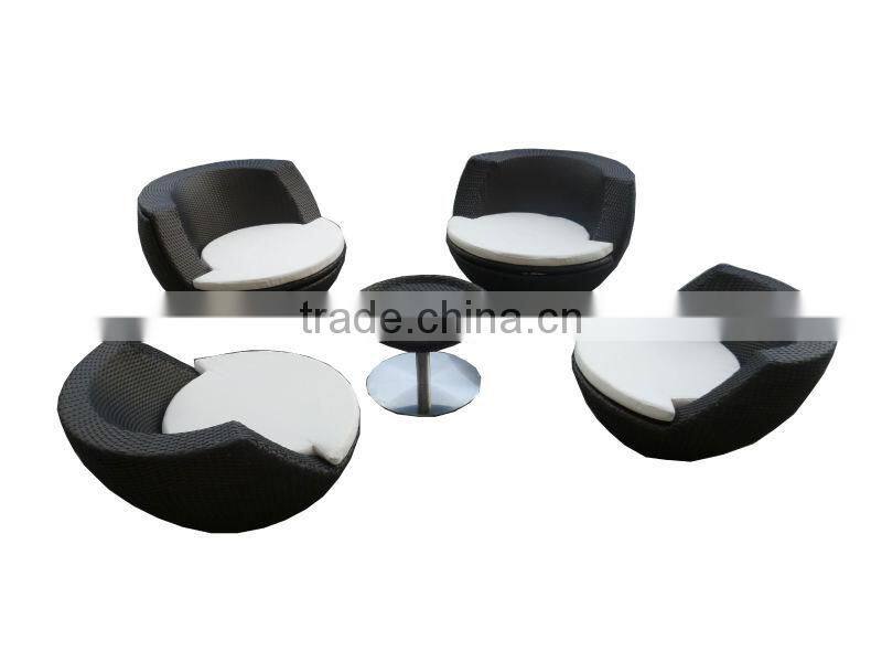 Leisure rattan furniture synthetic outdoor patio wicker coffee table and chair