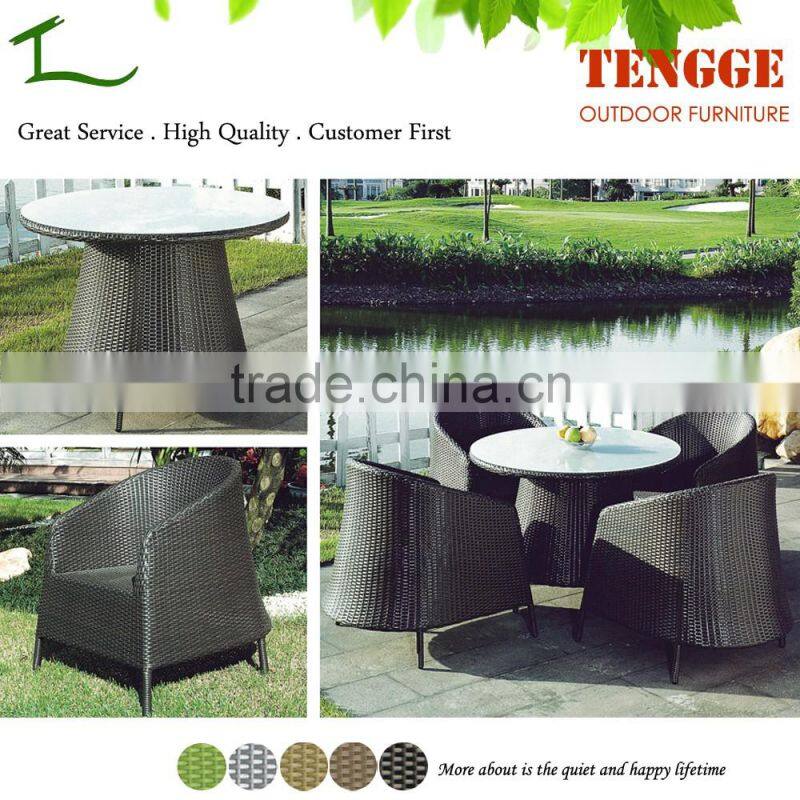 All weather garden furniture outdoor wicker dining table and chairs