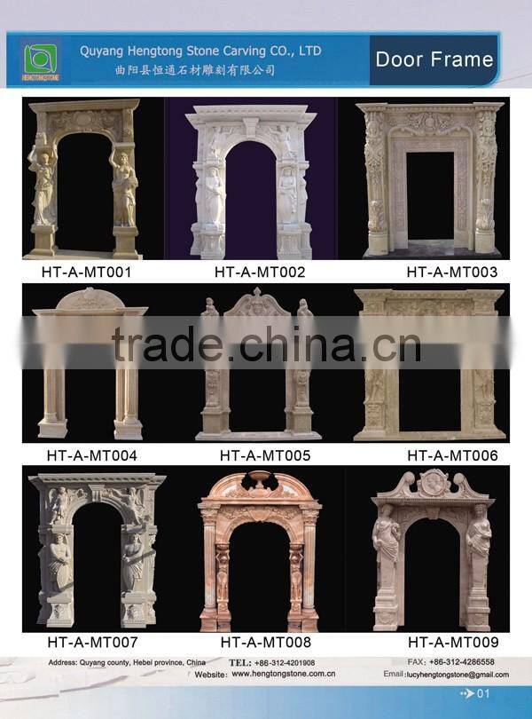 Decorative Marble Door Frame With Statue Design