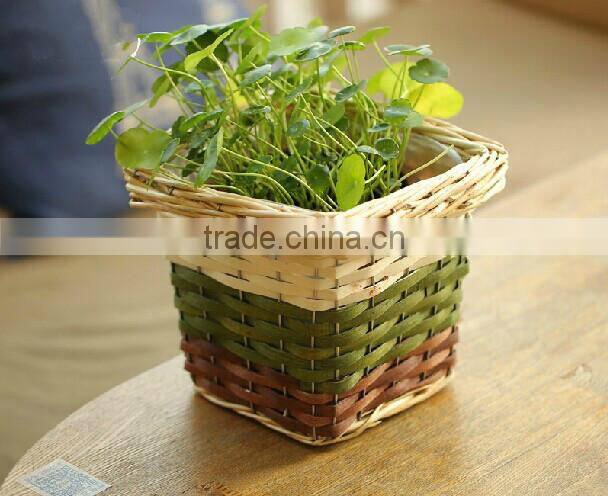 HOT 100%Handmade Natural willow flower baskets wicker flower plant basket