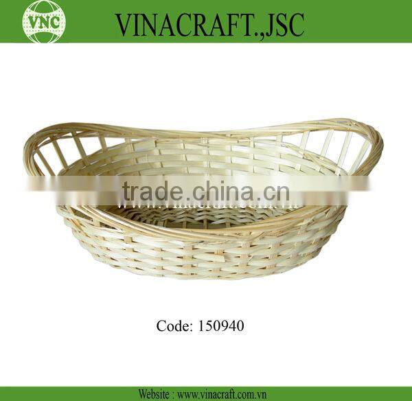 Bamboo waste basket with lid for home