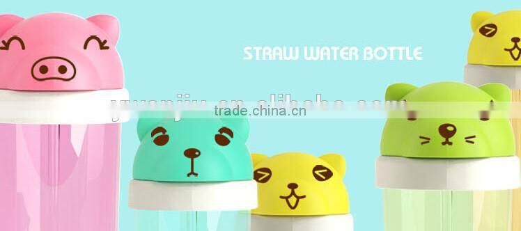 Supply fashion Creative personality cartoon straw cup / Student cup