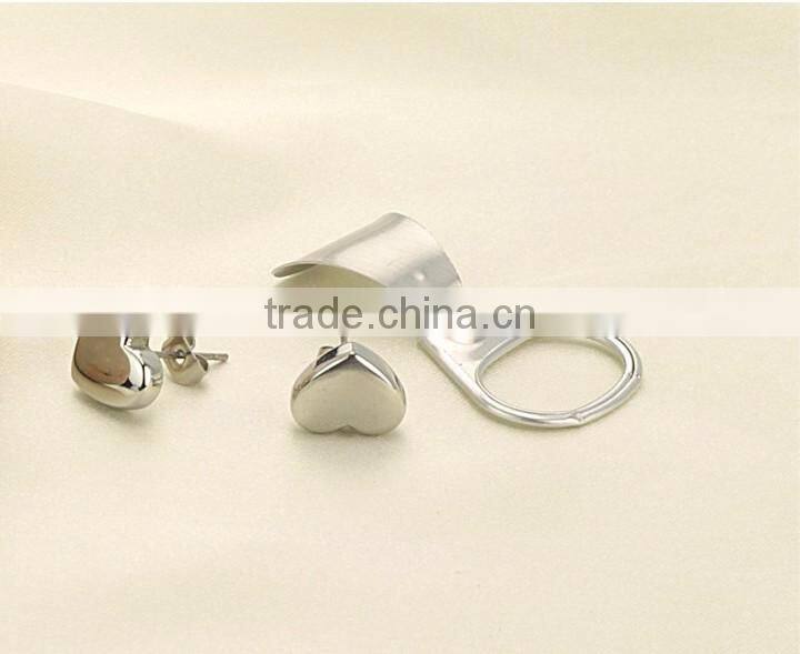 9*16 mm Heart shape stainless steel earring blanks