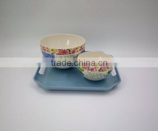 BSCI Audit Hot-sell Eco Natural Bamboo Fiber Print Salad Bowl