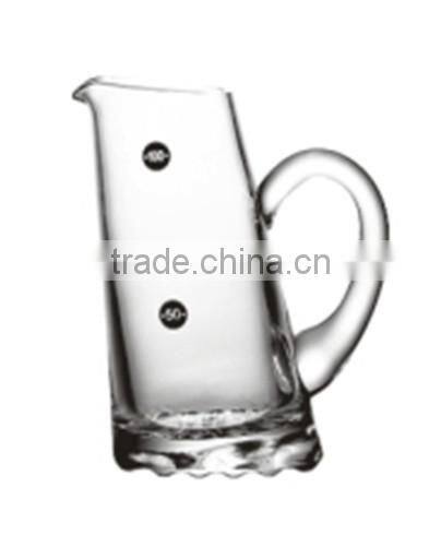 Lead free glass Wine Decanter with handle