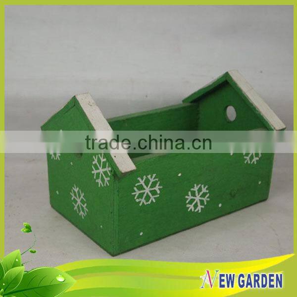 China Supplier Mini Size Clay Pot ,House Shape Red and Green Planter