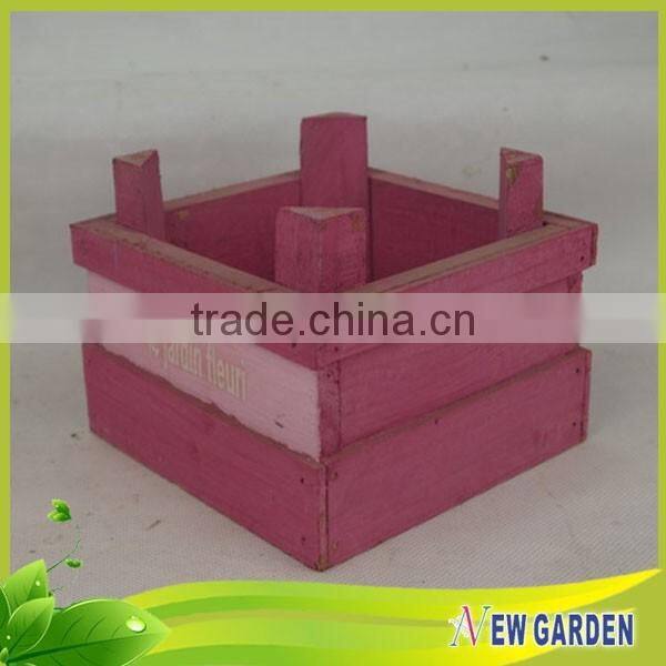 Homes and Gardens Natural Wooden Artificial Flower Basket Decoration