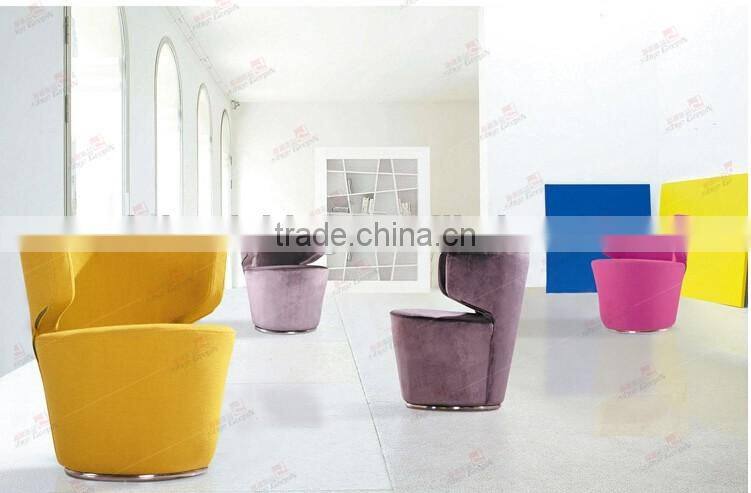 fancy modern colorful fabric leisure tub cafe chair restaurant hotel bedroom high seat leisure swivel arm sofa chair