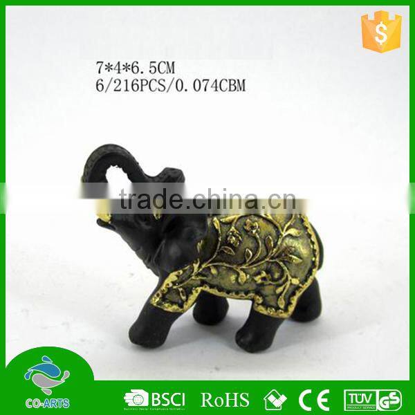 2015 cheap sell standing dyeing resin golden elephant