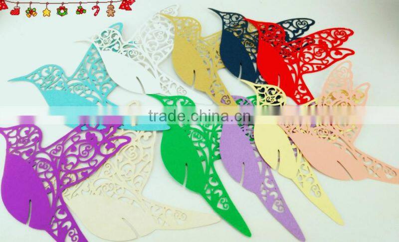 paper wine glass card laser cut wedding invitation card