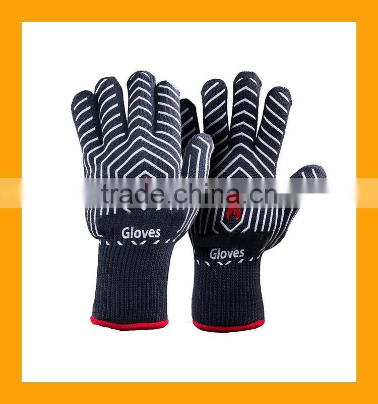 Hot Selling Long Cuff Safe and Non-Slip Textured Grip Silicone Silicone Kitchen Cooking Gloves