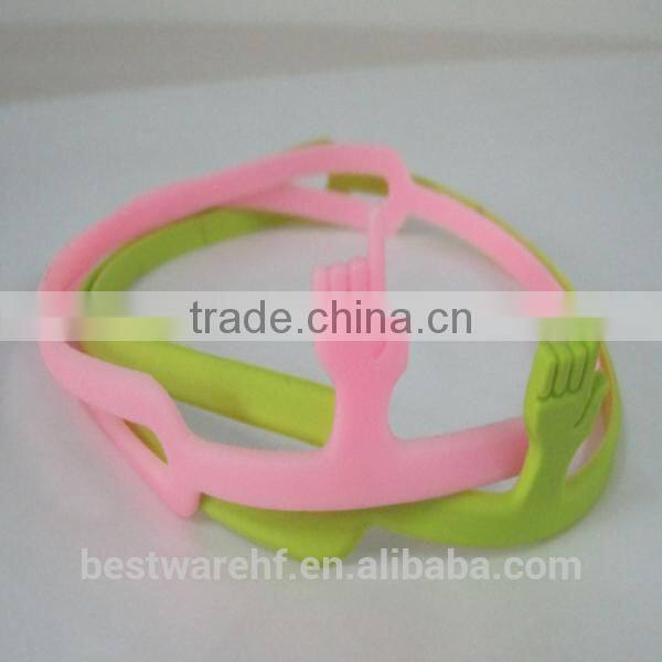 Different Colors 3d Silicone Bookmark Pointing Finger Bookmark