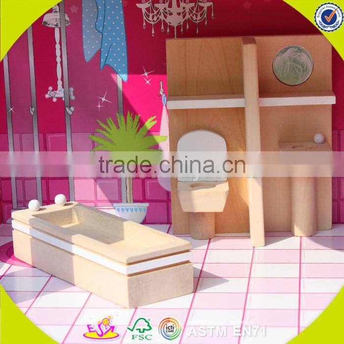 wholesale wooden dollhouse toy for children, lovely wooden dollhouse toy, popular wooden dollhouse toy for kids W06A104