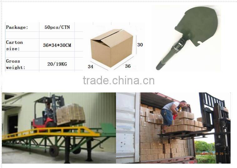 folding shovel spade military army multi function outdoor survival camping portable utility garden tool