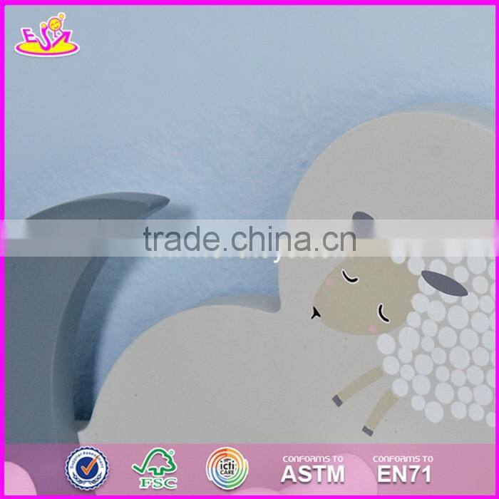 2017 New design beautiful kids wooden decorative hooks for sale W09B074