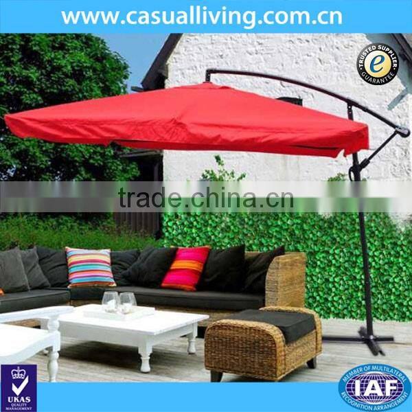 Outdoor Garden Square Offset Umbrella With Crank