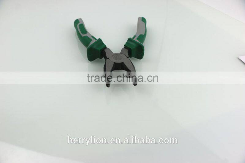 200mm polished carbon steel combination plier with soft grip design
