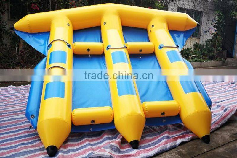 Factory price inflatable water sport inflatable flying fish tube towable banana boat for sale
