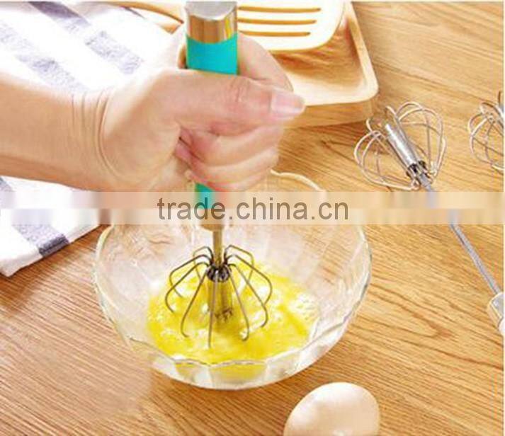 Popular Food Grade eggbeater Stainless Steel Egg Whisk With Colorful Handle