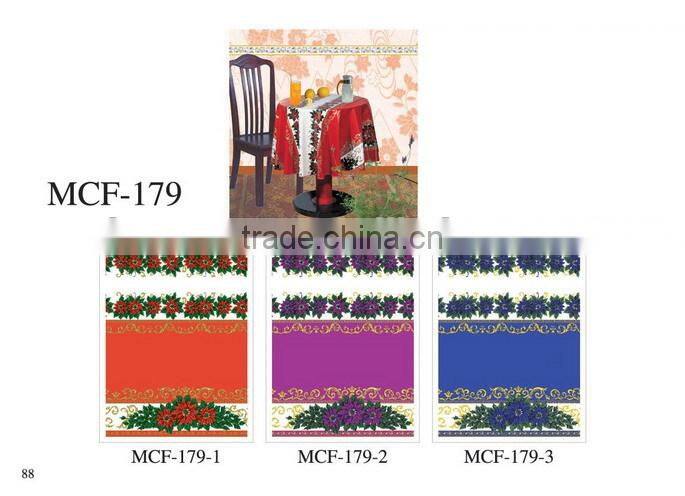 2014 NEW Designed Fashion Printed PVC table cover cloth with falannel back , Direct factory/Manufactory supply/industrial