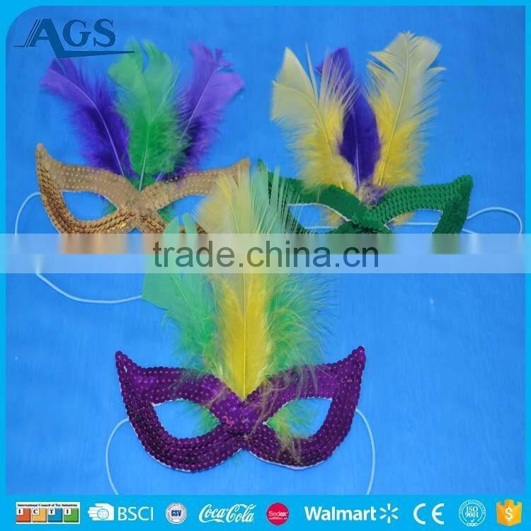 Red simple design masquerade party mask made in China