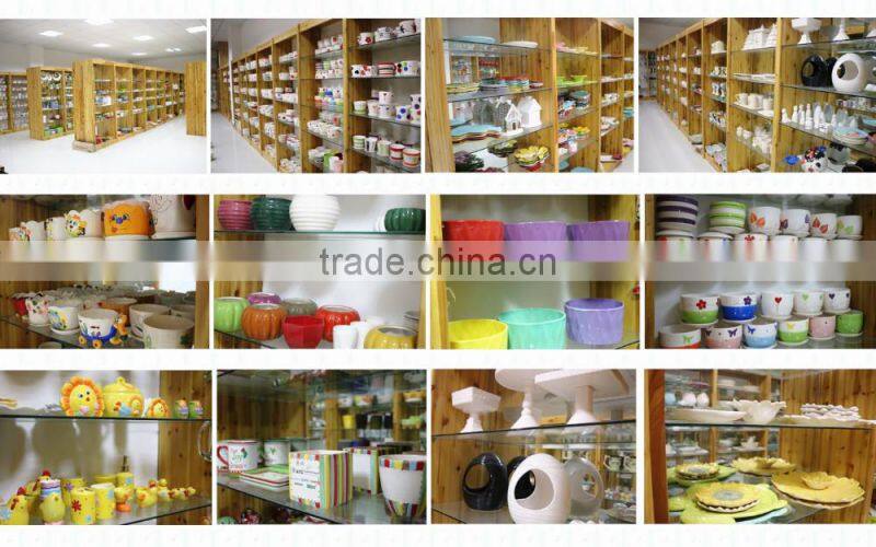 Egg Shape Hanging Ceramic Bird Feeder for Garden