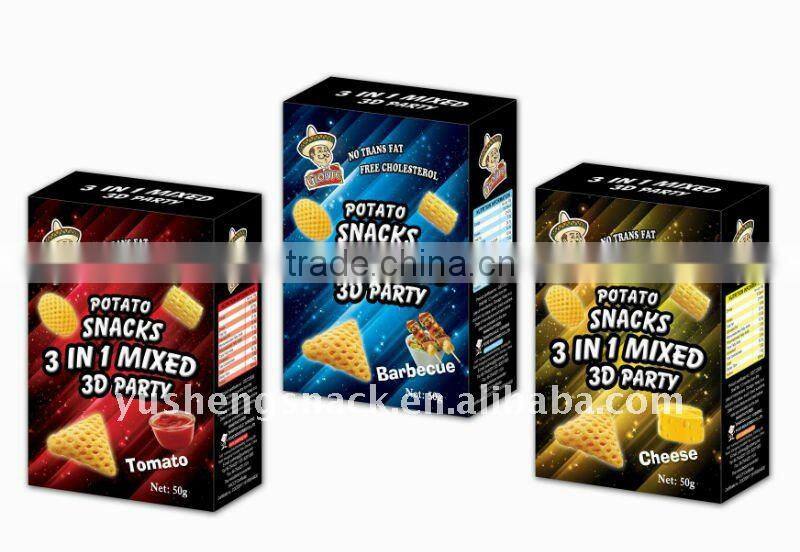 Assorted potato snack chips