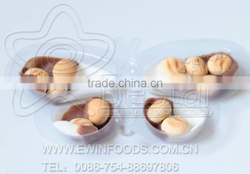 Butterfly Shaped Chocolate Jam With Biscuit