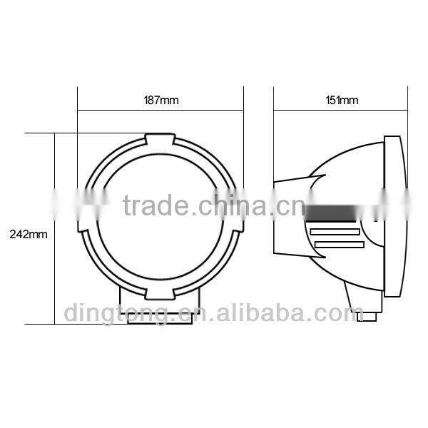 9in hid work light xenon 100w hid driving light