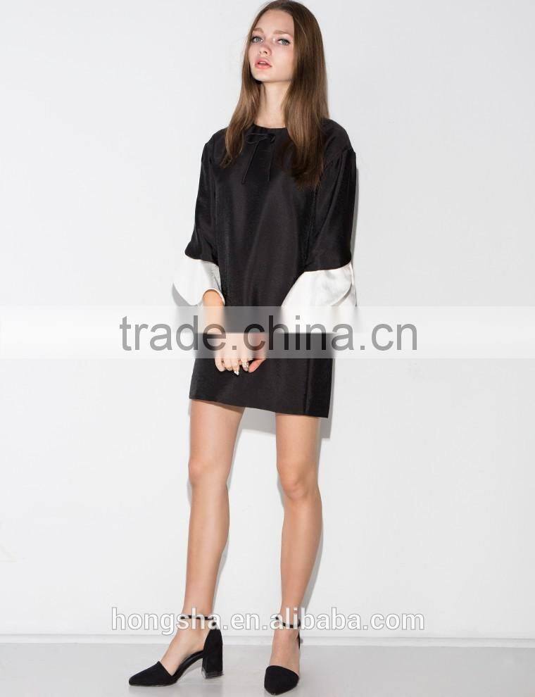 New Style Girl Dress Fashion Black Girl Party Wear Western Bell Sleeve Dress HSD6653